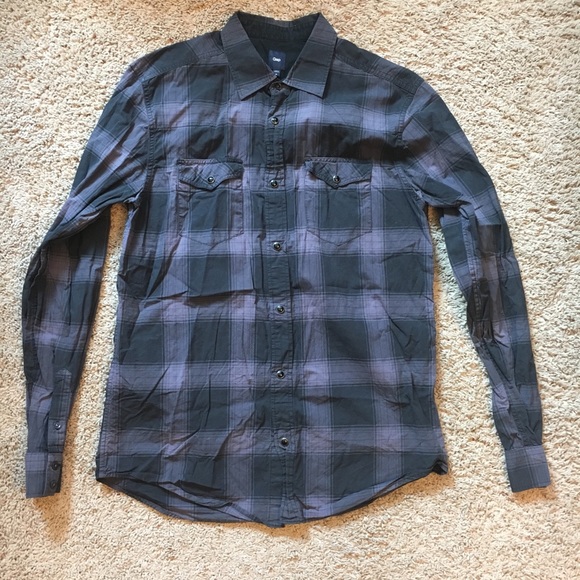 GAP Other - Gap Button Down Shirt in Grey Plaid
